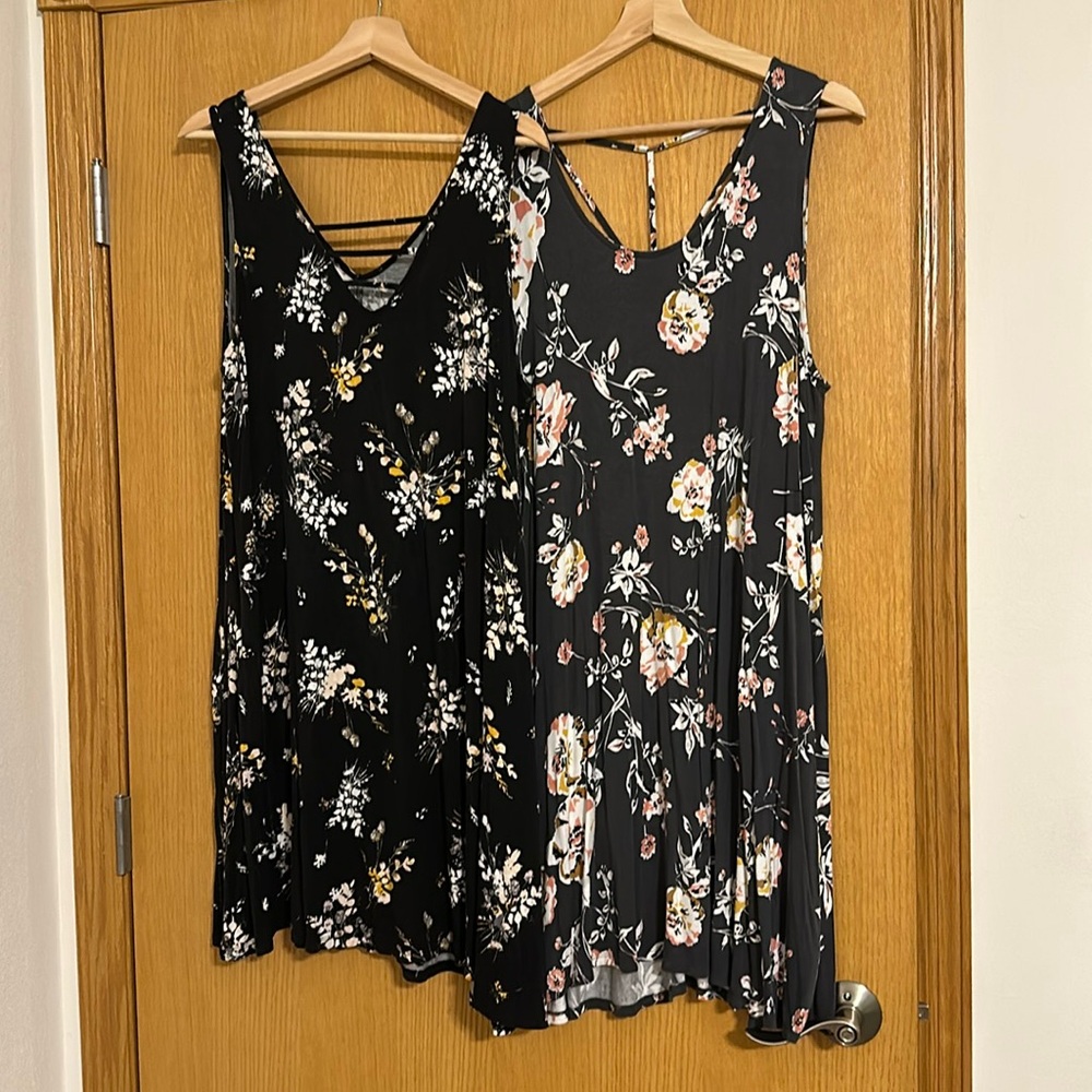 Lot of 2 Maurices 24/7 Floral Dresses